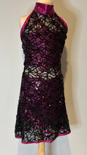 Load image into Gallery viewer, Black Lace and Pink Sequin Dress