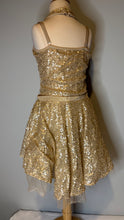 Load image into Gallery viewer, Gold Sequin Swing Dress