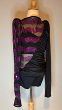 Load image into Gallery viewer, Black and Purple Unitard