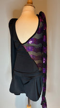 Load image into Gallery viewer, Black and Purple Unitard