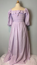 Load image into Gallery viewer, Indigo Dress with Swiss Dot Texture