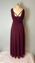 Load image into Gallery viewer, Burgundy Ruched Matte Jersey Dress