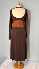 Load image into Gallery viewer, Brown Jersey Dress with Belt