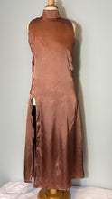 Load image into Gallery viewer, Bronze Mid-length Silk Dress
