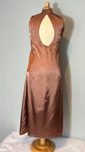 Load image into Gallery viewer, Bronze Mid-length Silk Dress