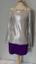 Load image into Gallery viewer, Silver Dress with Fringe