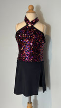 Load image into Gallery viewer, Sequin Halter Top Leotard with Skirt