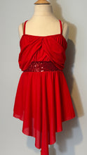 Load image into Gallery viewer, Red Asymmetrical Chiffon Dress