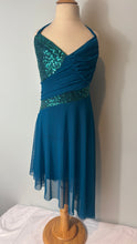Load image into Gallery viewer, Blue with Teal Sequin Lyrical Dress