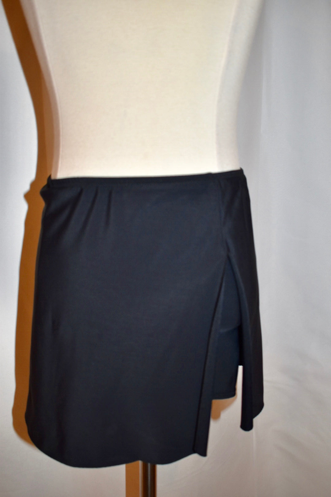 'Black Side Split Skort'