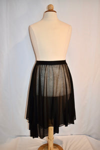 Body Wrappers Black Mid-length Mesh Skirt