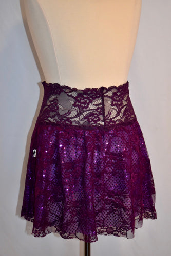 Purple Lace Sparkle Skirt