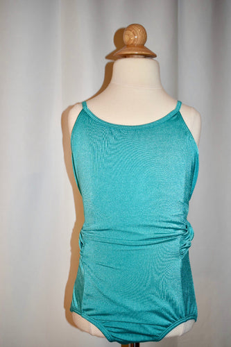 Turquoise Cross Back Cami Leotard