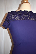 Load image into Gallery viewer, Purple Lace Top Leotard