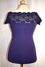 Load image into Gallery viewer, Purple Lace Top Leotard