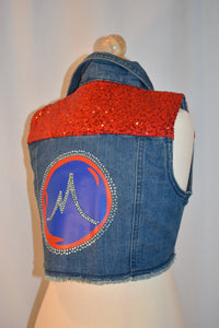 Sequin Shoulder Jean Jacket