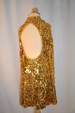 Load image into Gallery viewer, Gold Ultra Sparkle Mini Dress