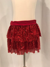 Load image into Gallery viewer, Red Sequin Skirt