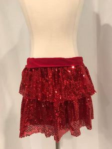 Red Sequin Skirt
